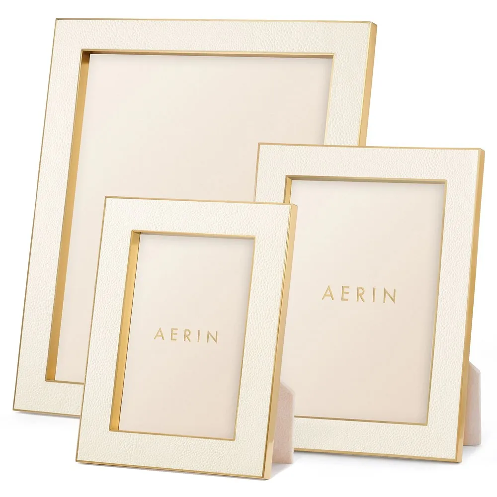 4x6 Photo Frame - Cream, Embossed Shagreen