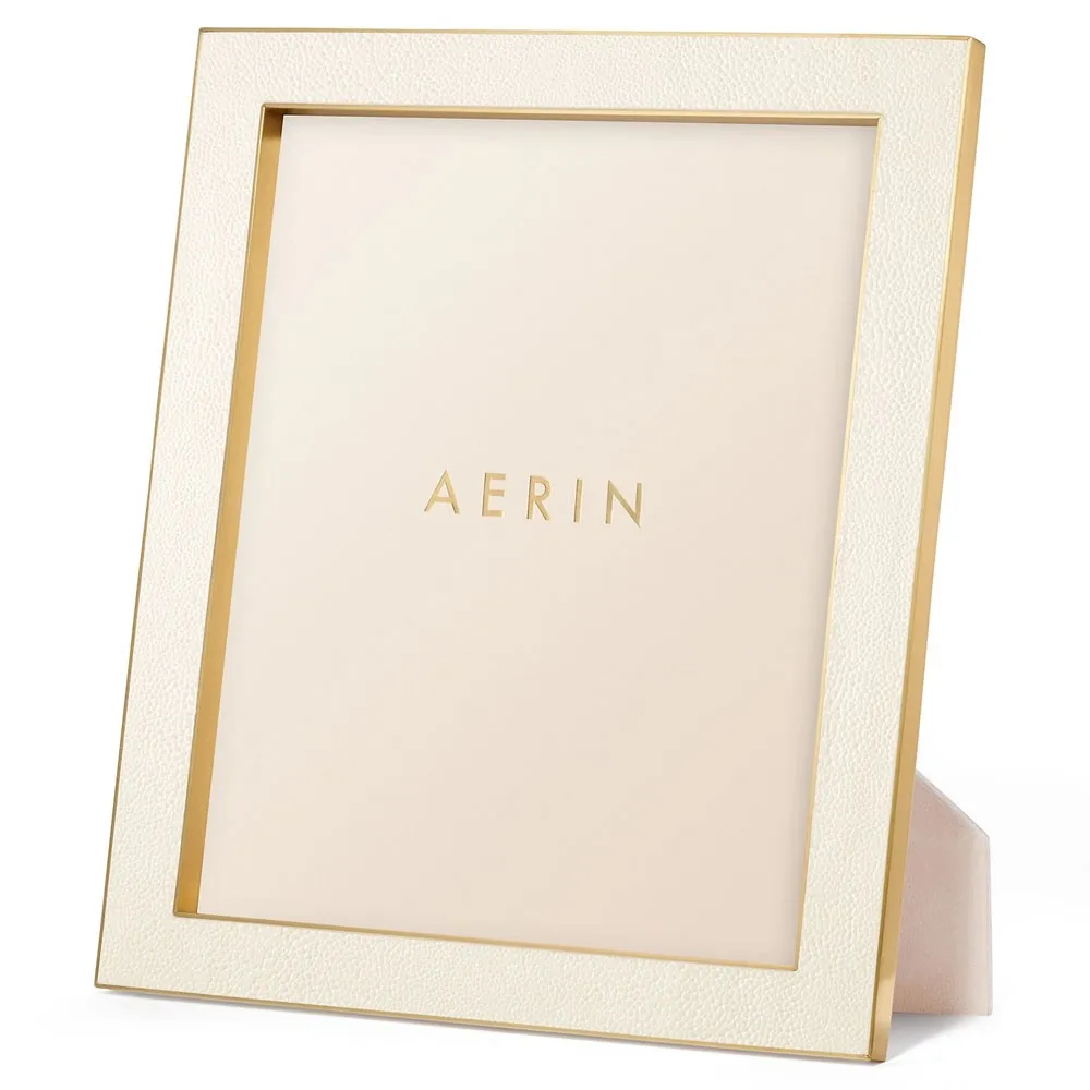 8x10 Photo Frame - Cream, Embossed Shagreen