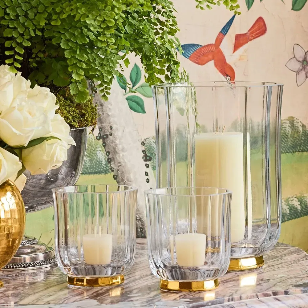 Delmara Hurricane Candleholder - Clear, Crystal