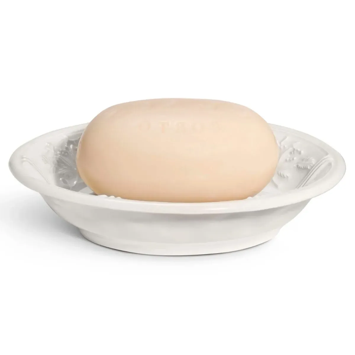 Josepha Floral Soap Dish - White, Ceramic