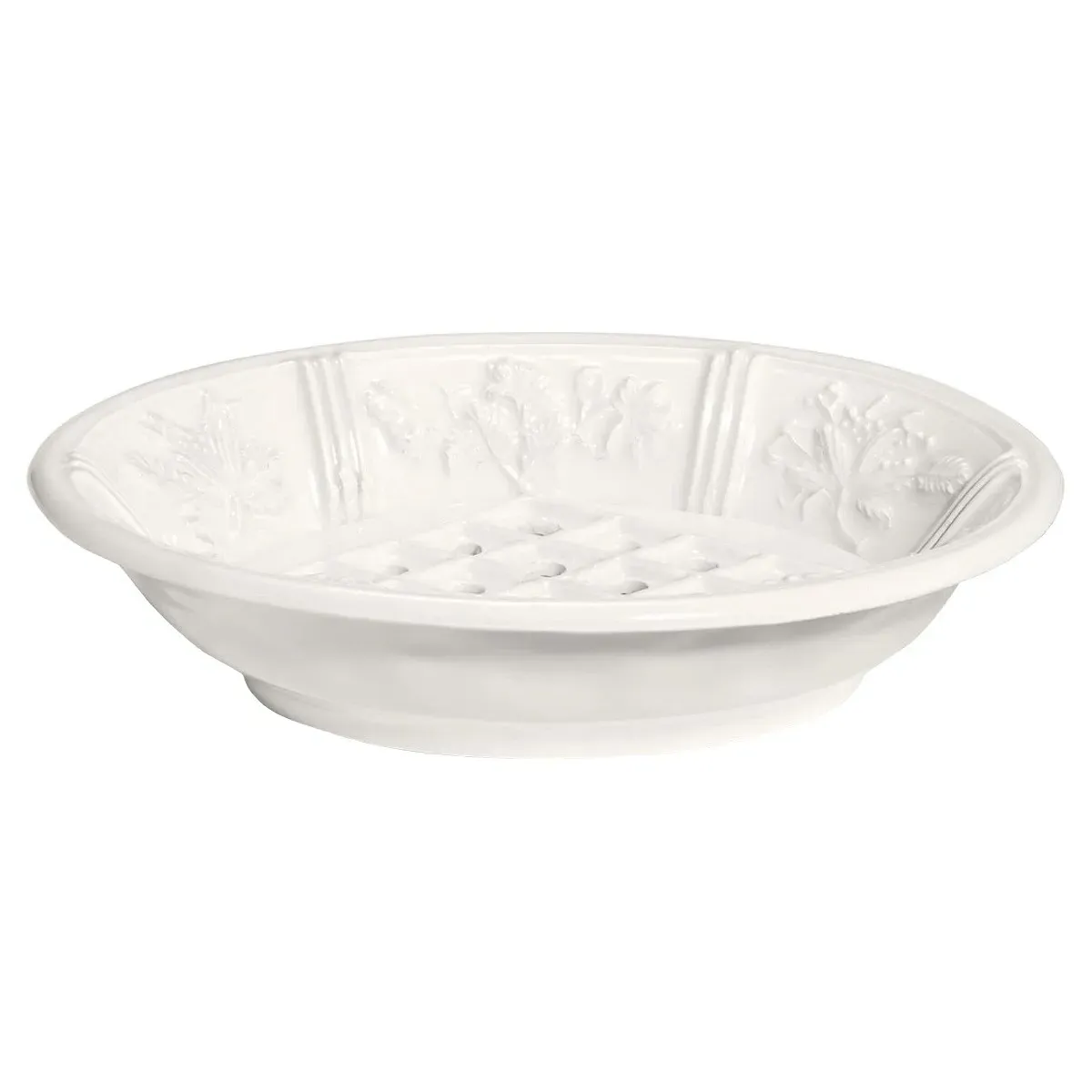 Josepha Floral Soap Dish - White, Ceramic