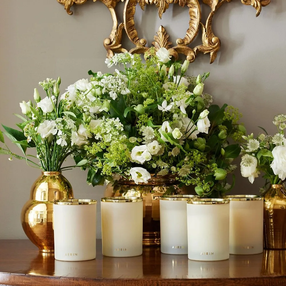 L'Ansecoy Orange Blossom Scented Candle - Cream, Glass