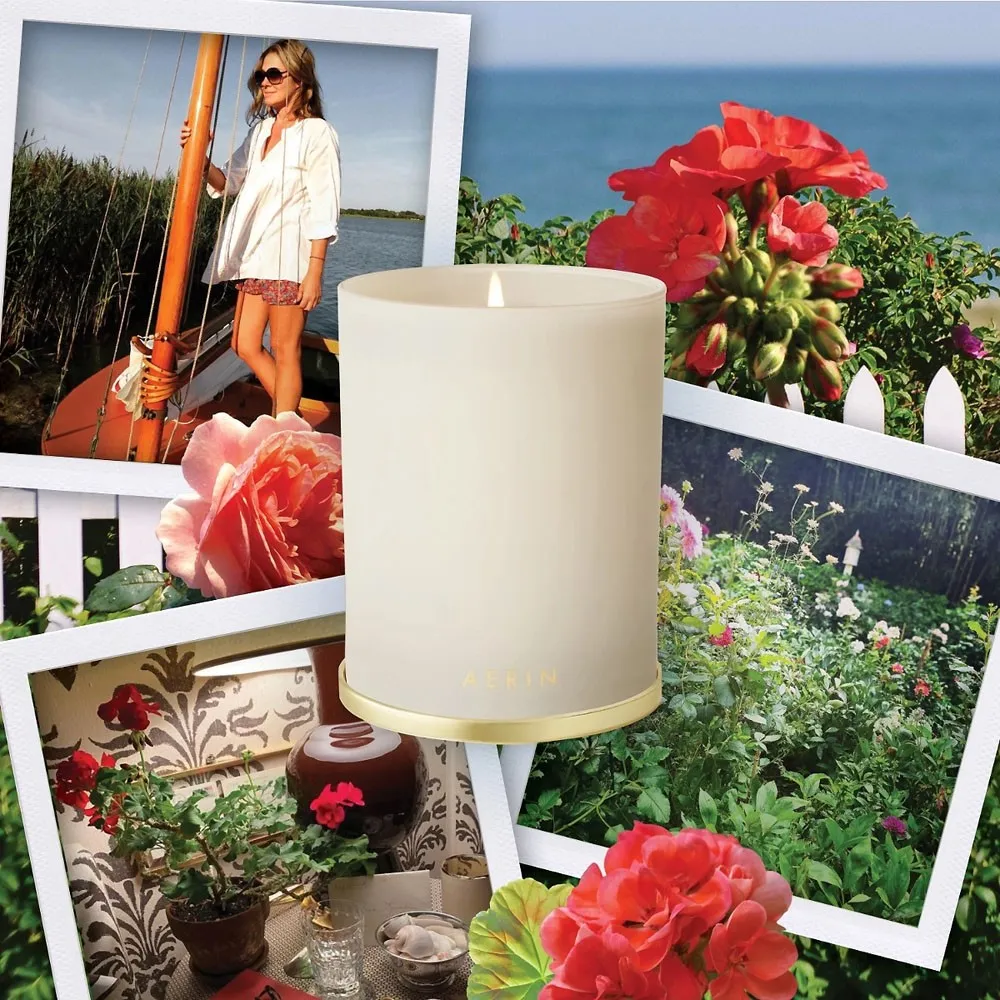 Madaket Geranium Scented Candle - Cream, Glass