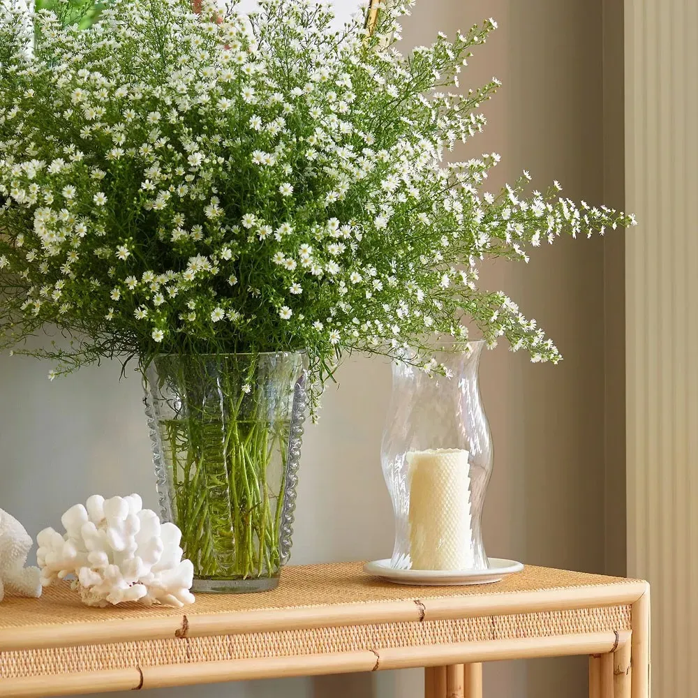 Milla Large Hurricane Fluted Candleholder - Clear, Glass