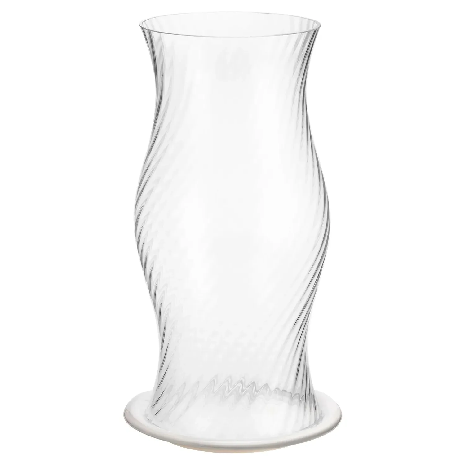 Milla Large Hurricane Fluted Candleholder - Clear, Glass