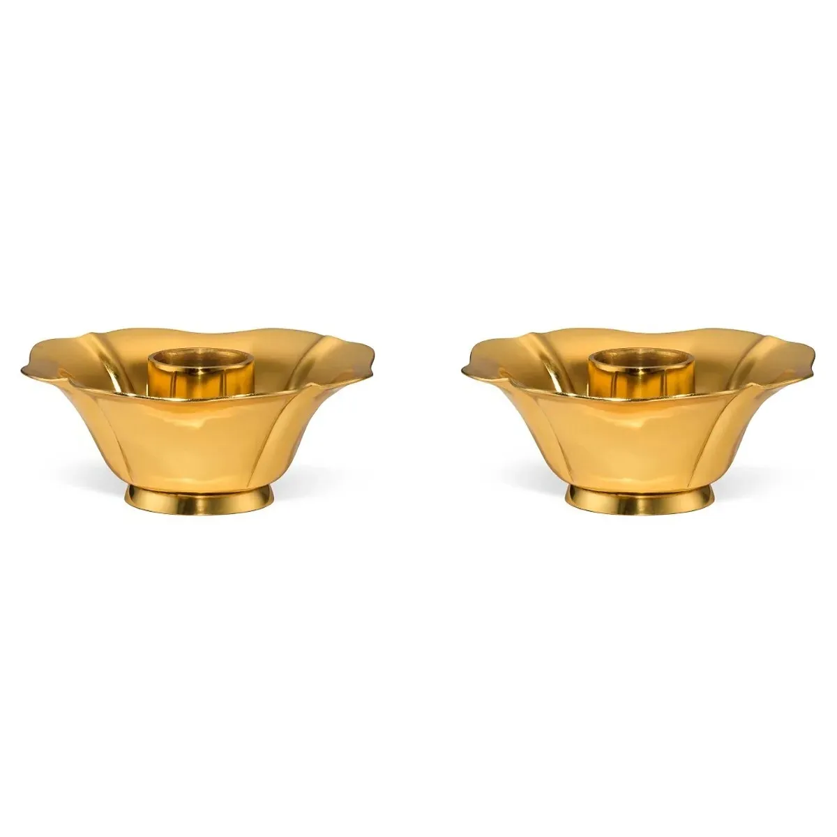 Olivia Candlestick Holder Set of 2 - Gold, Brass