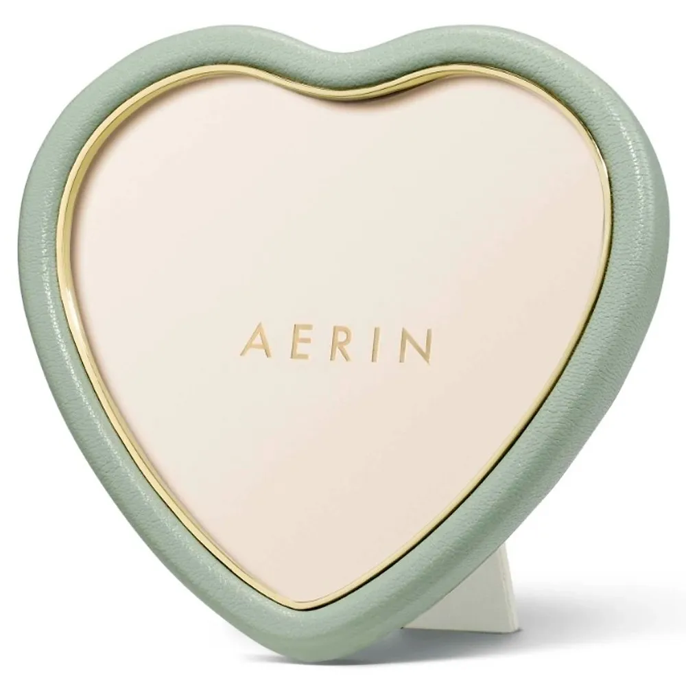 Piero Heart Photo Frame 5x5 - Blue, Leather