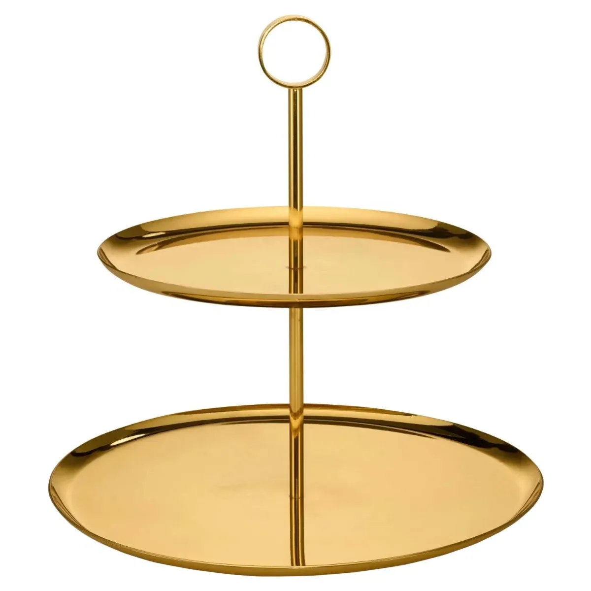 Sintra 2 Tier Serving Stand - Gold, Brass image