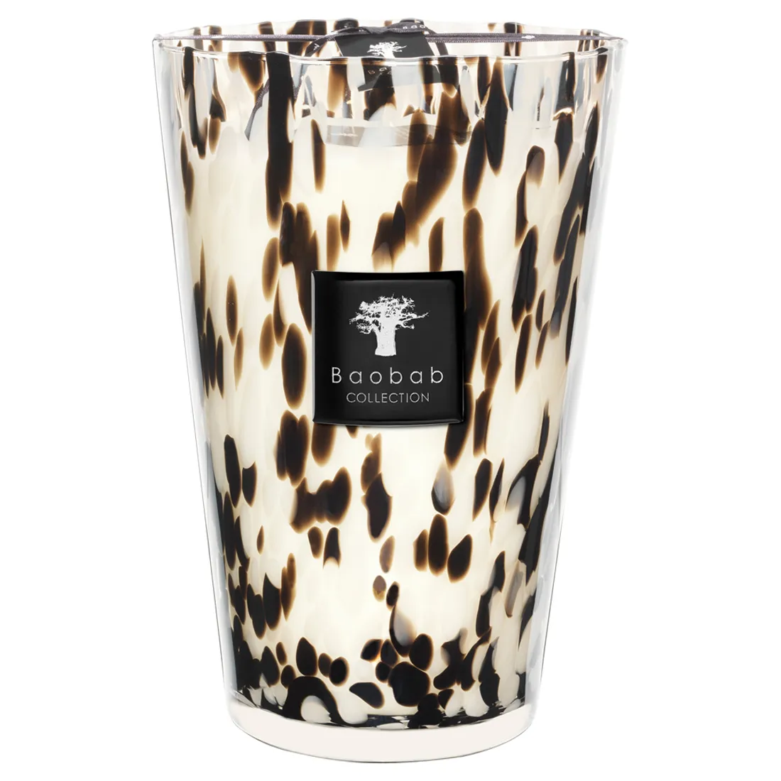 Black Pearls Extra Large Scented Candle - White, Glass
