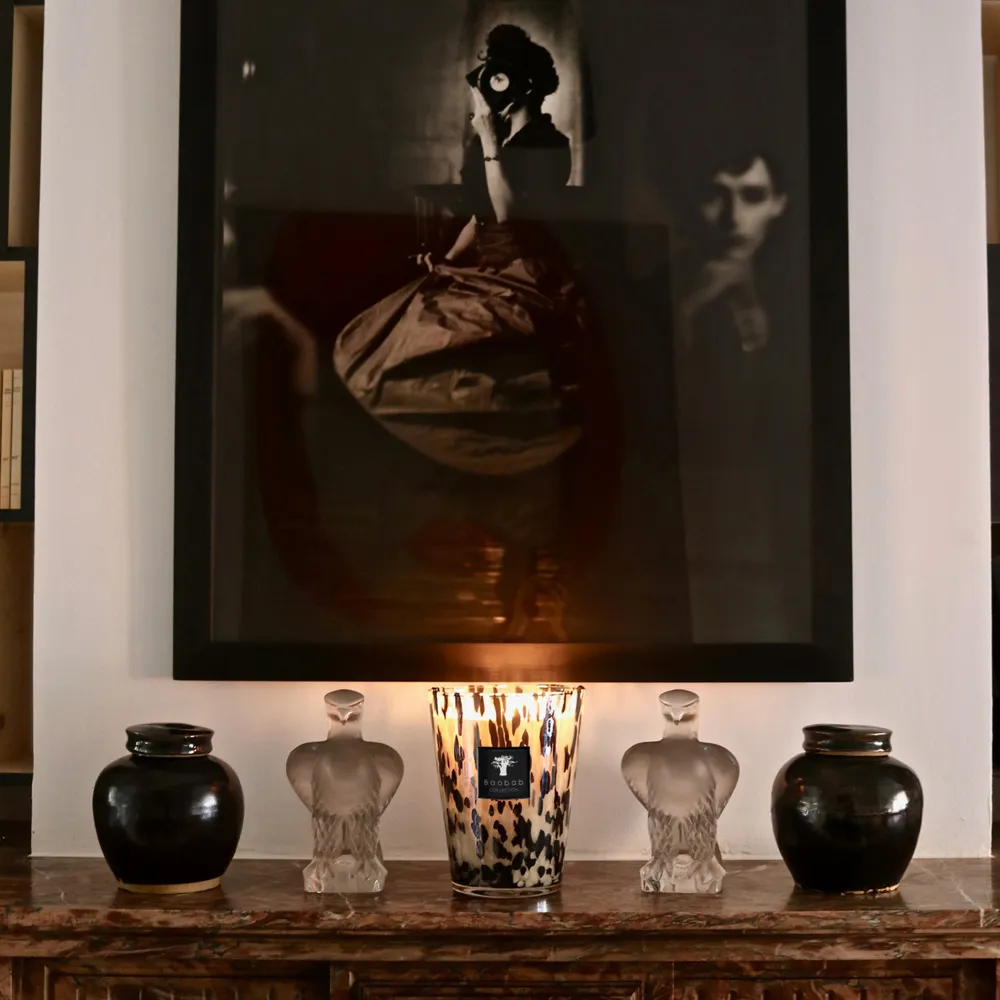 Black Pearls Large Scented Candle - White, Glass