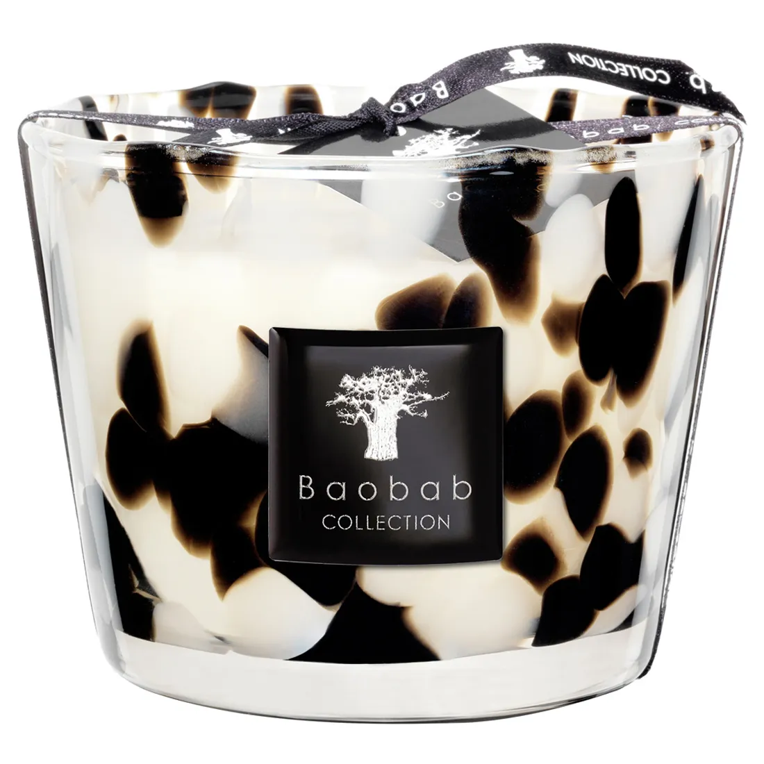 Black Pearls Small Scented Candle - White, Glass image