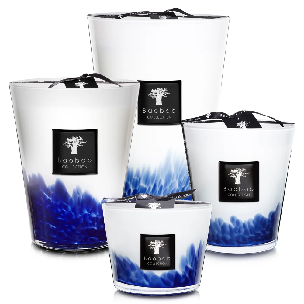 Coastal Feathers Touareg Medium Candle - White