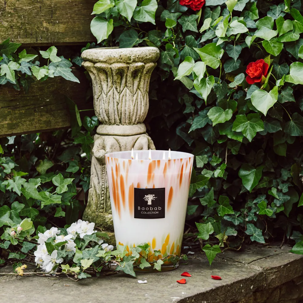 Eden Trilogy Garden Medium Candle - White, Glass