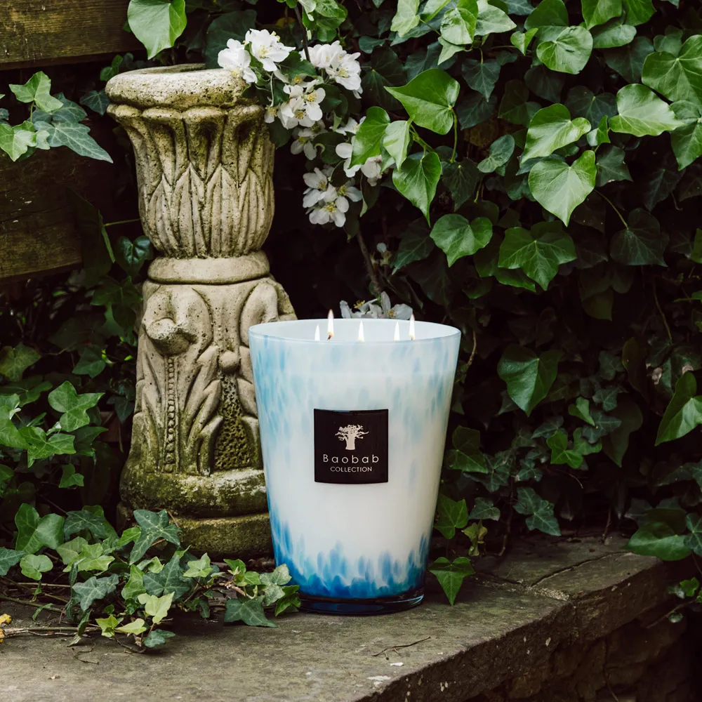 Eden Trilogy Seaside Large Candle - White, Glass