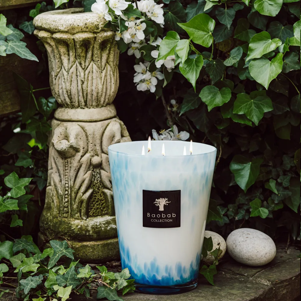 Eden Trilogy Seaside Large Candle - White, Glass