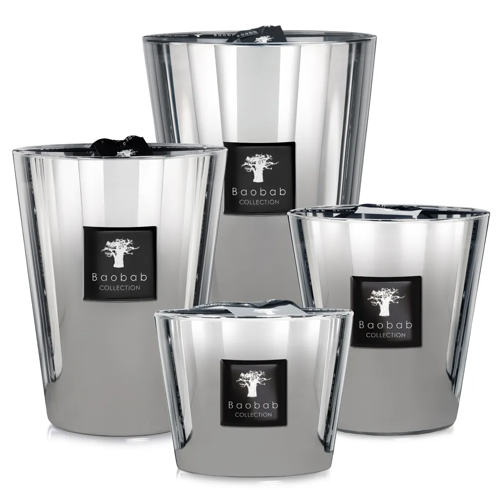 Regency Les Exclusives Platinum Medium Candle - Silver