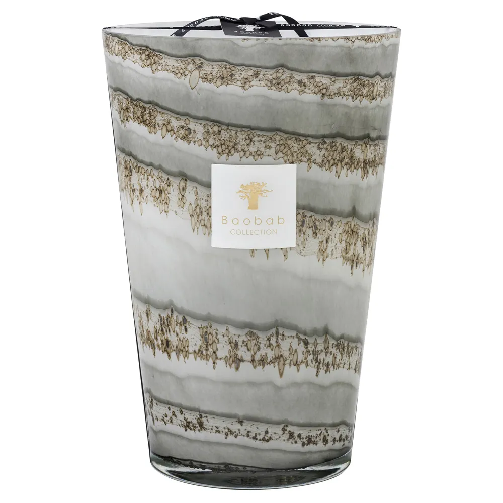 Sand Atacama Extra Large Candle - Grey, Glass