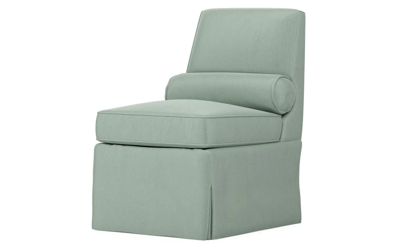 Allie Skirted Slipper Chair - Aloe