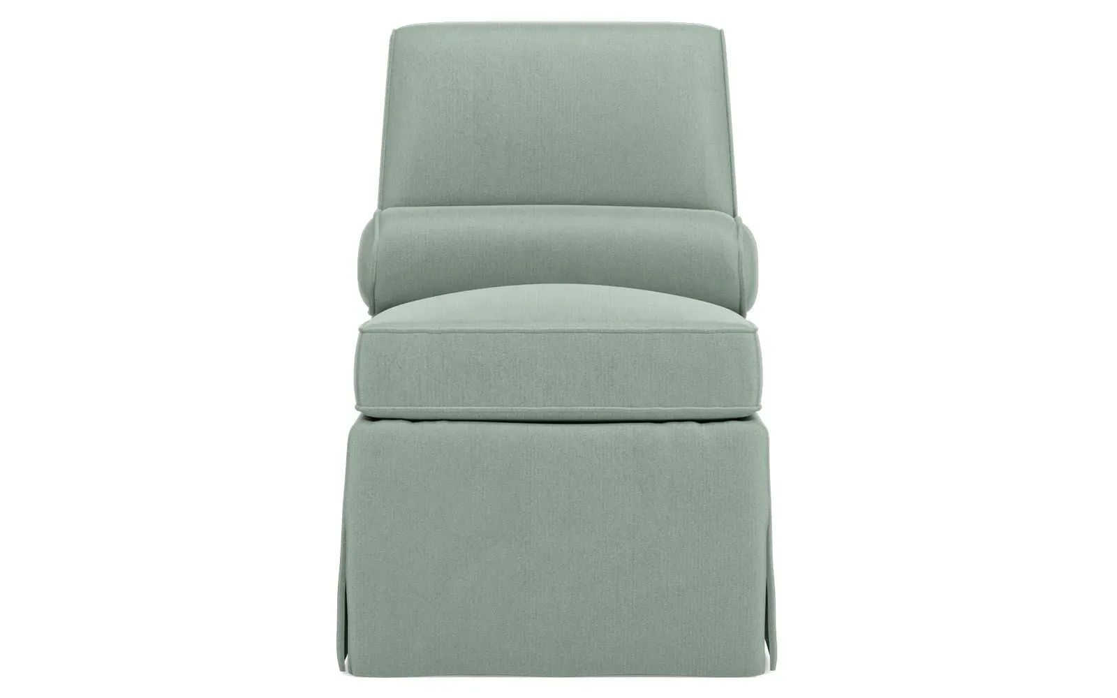 Allie Skirted Slipper Chair - Heathered Ivory