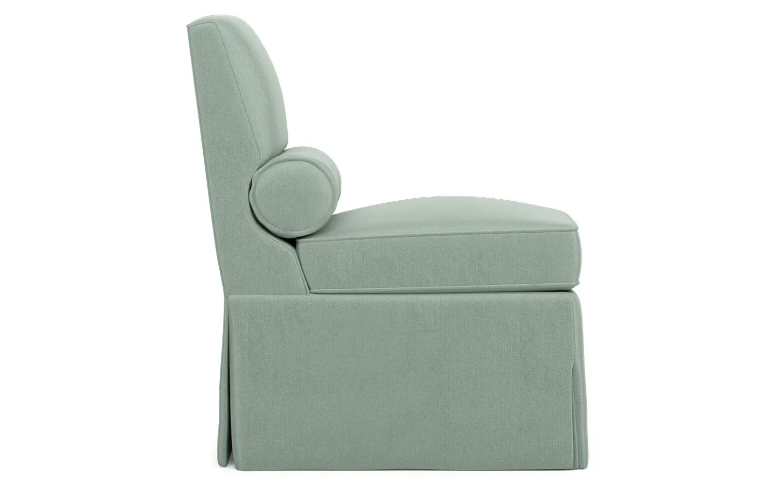 Allie Skirted Slipper Chair - Powder Blue, Weave