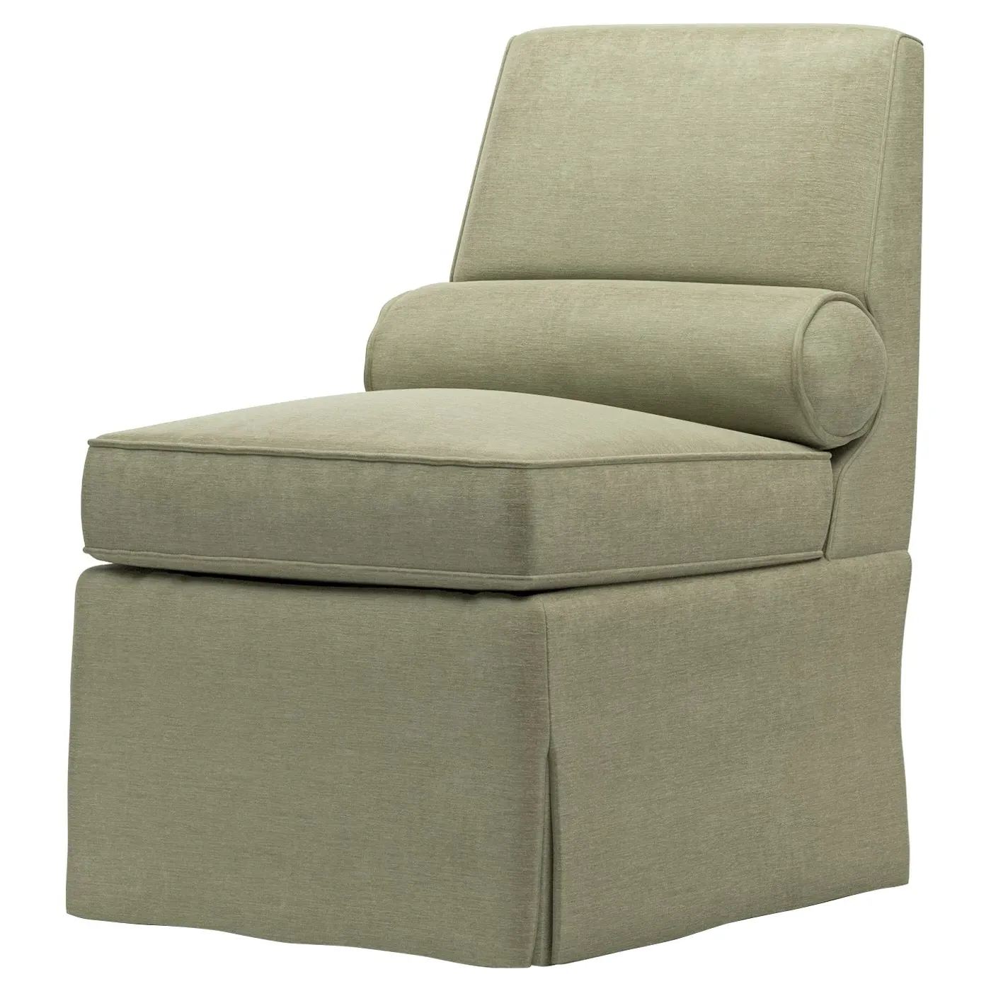Allie Skirted Slipper Chair - Rosemary, Chenille image