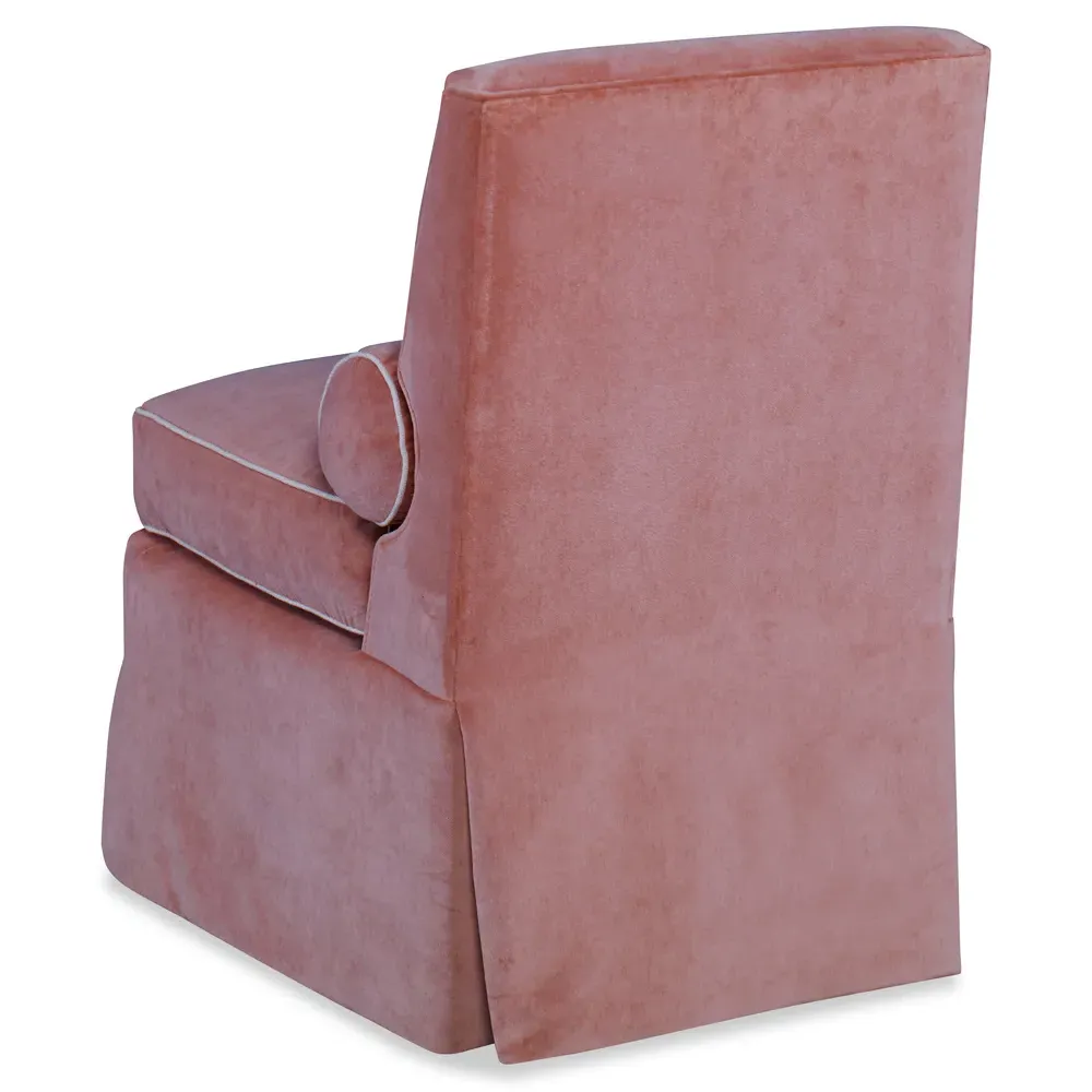 Allie Slipper Chair - Pink, Velvet