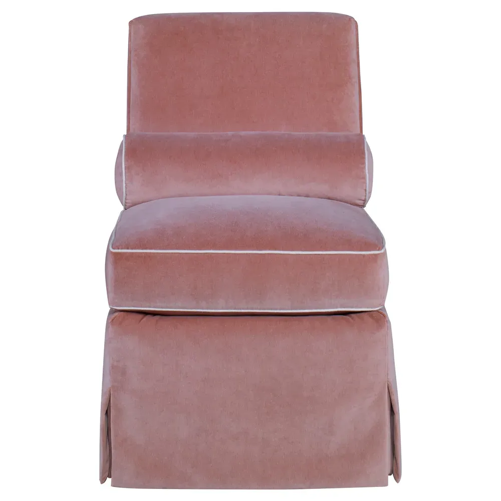 Allie Slipper Chair - Pink, Velvet image