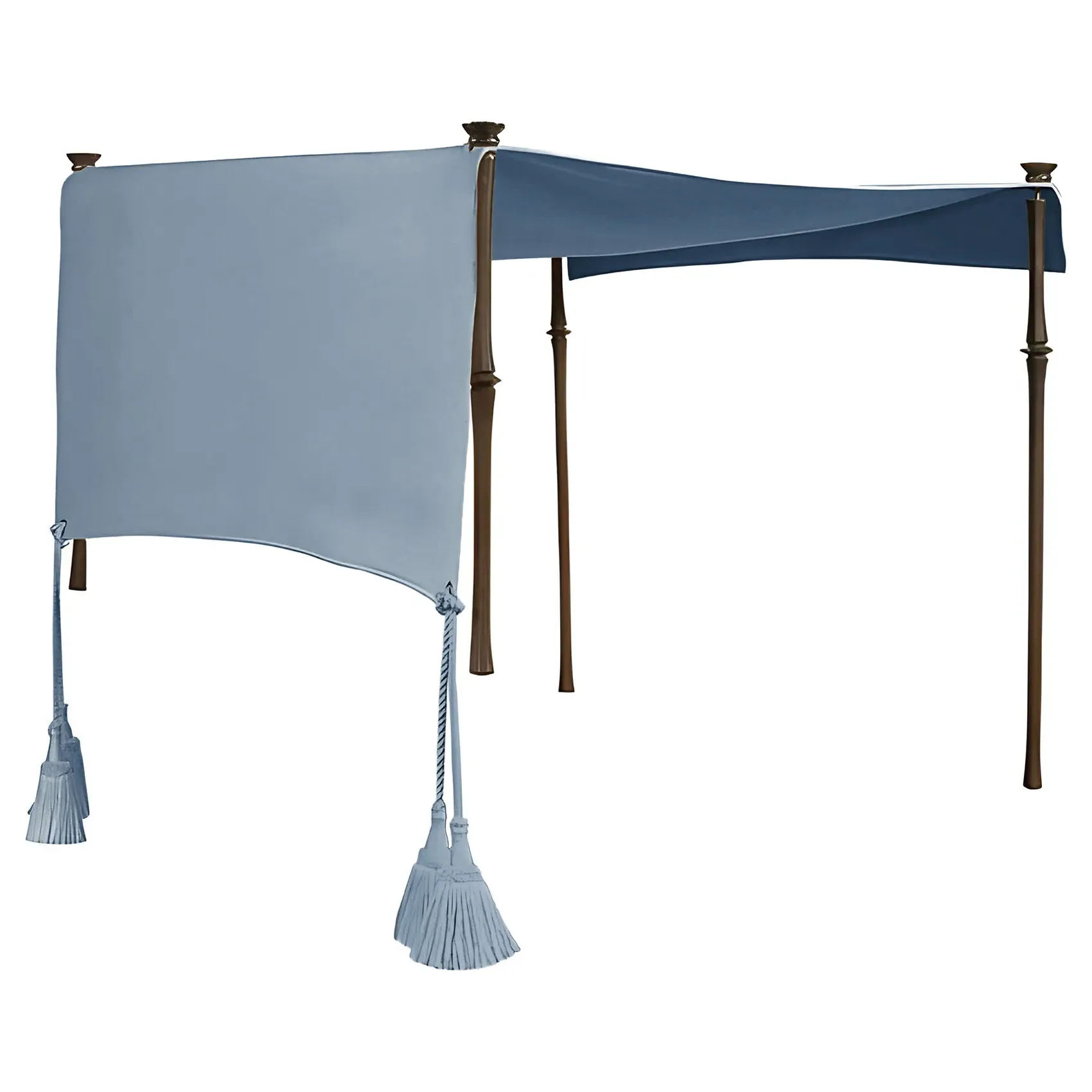 Andalusia Double Chaise Canopy - Blue, Aluminum