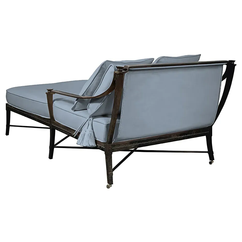 Andalusia Double Chaise Lounge - Blue, Aluminum