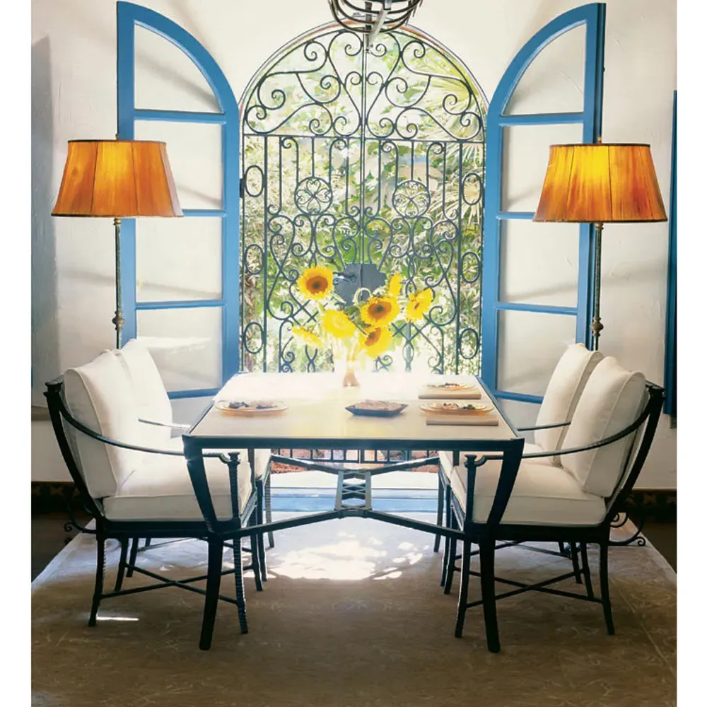 Andalusia Large Outdoor Dining Table - Brown, Aluminum