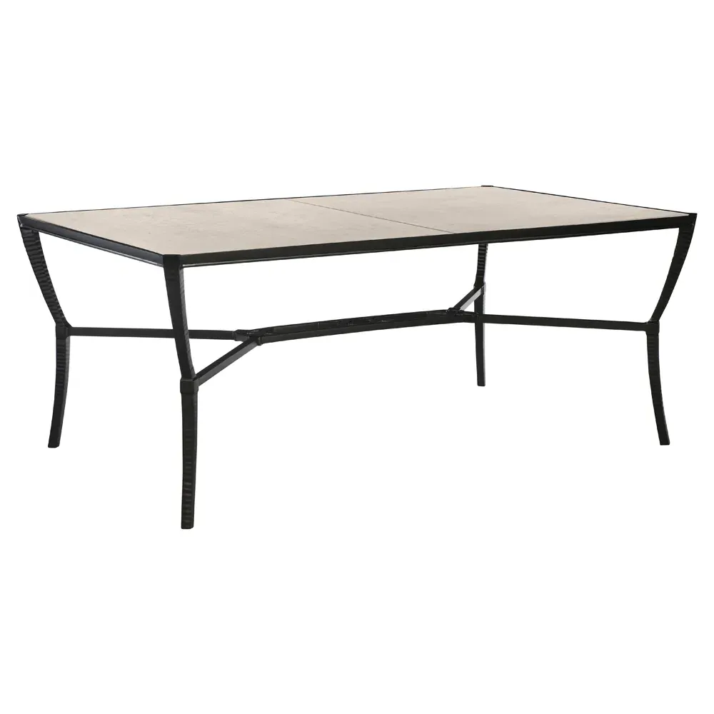 Andalusia Large Outdoor Dining Table - Brown, Aluminum