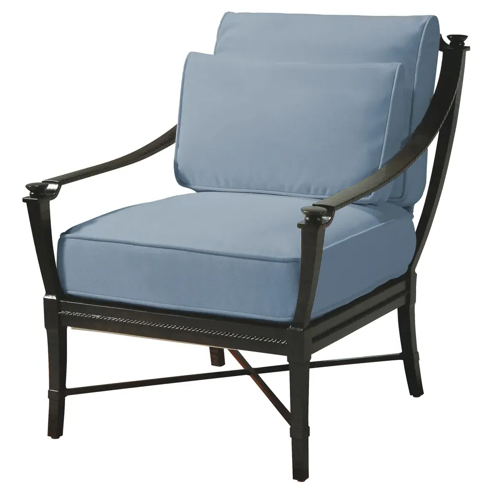 Andalusia Outdoor Chair - Blue, Aluminum