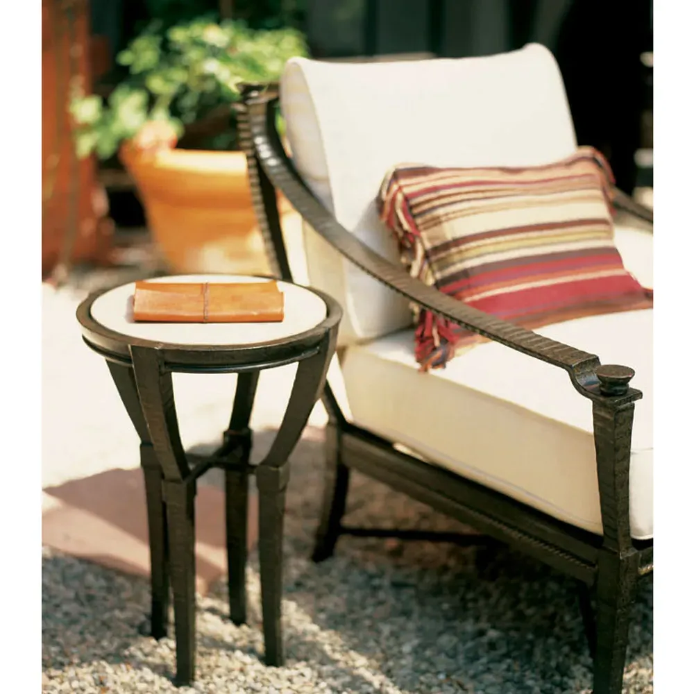 Andalusia Outdoor Chair - White, Aluminum