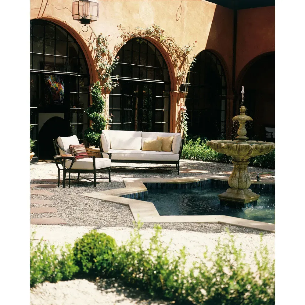 Andalusia Outdoor Chair - White, Aluminum