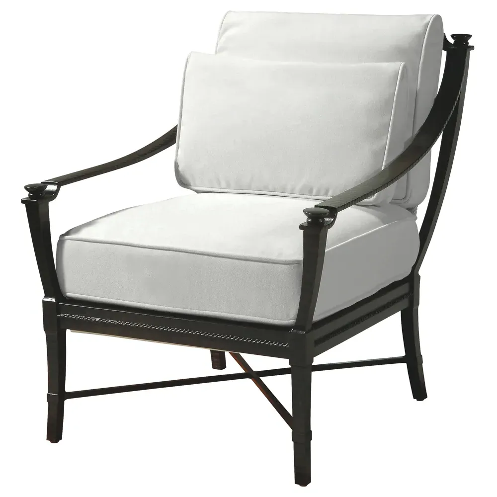 Andalusia Outdoor Chair - White, Aluminum