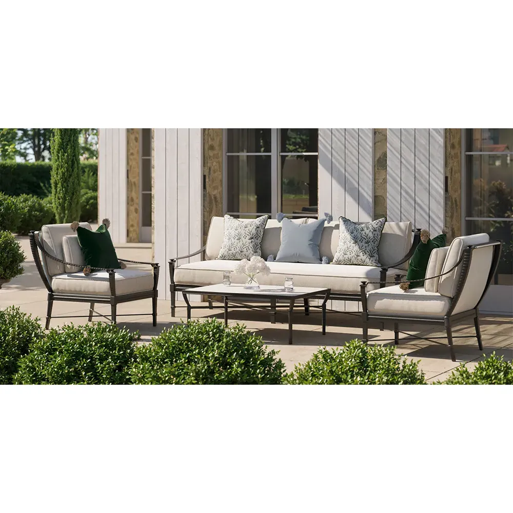 Andalusia Outdoor Coffee Table - Brown, Aluminum