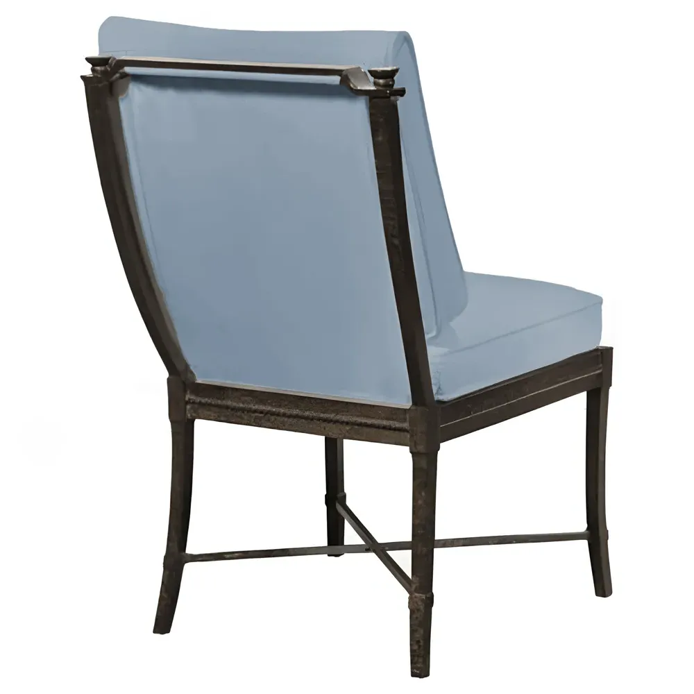 Andalusia Outdoor Dining Chair - French Blue, Aluminum