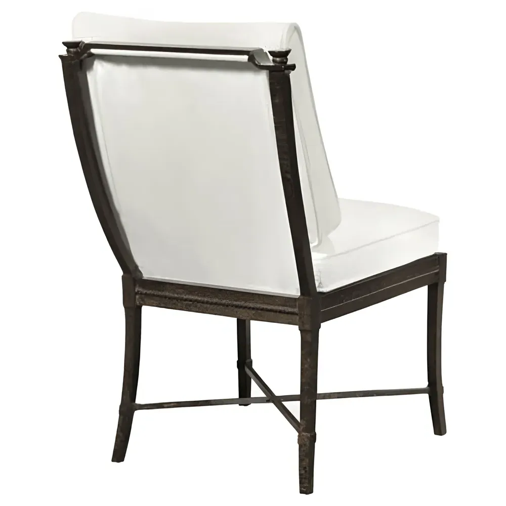 Andalusia Outdoor Dining Chair - White, Aluminum