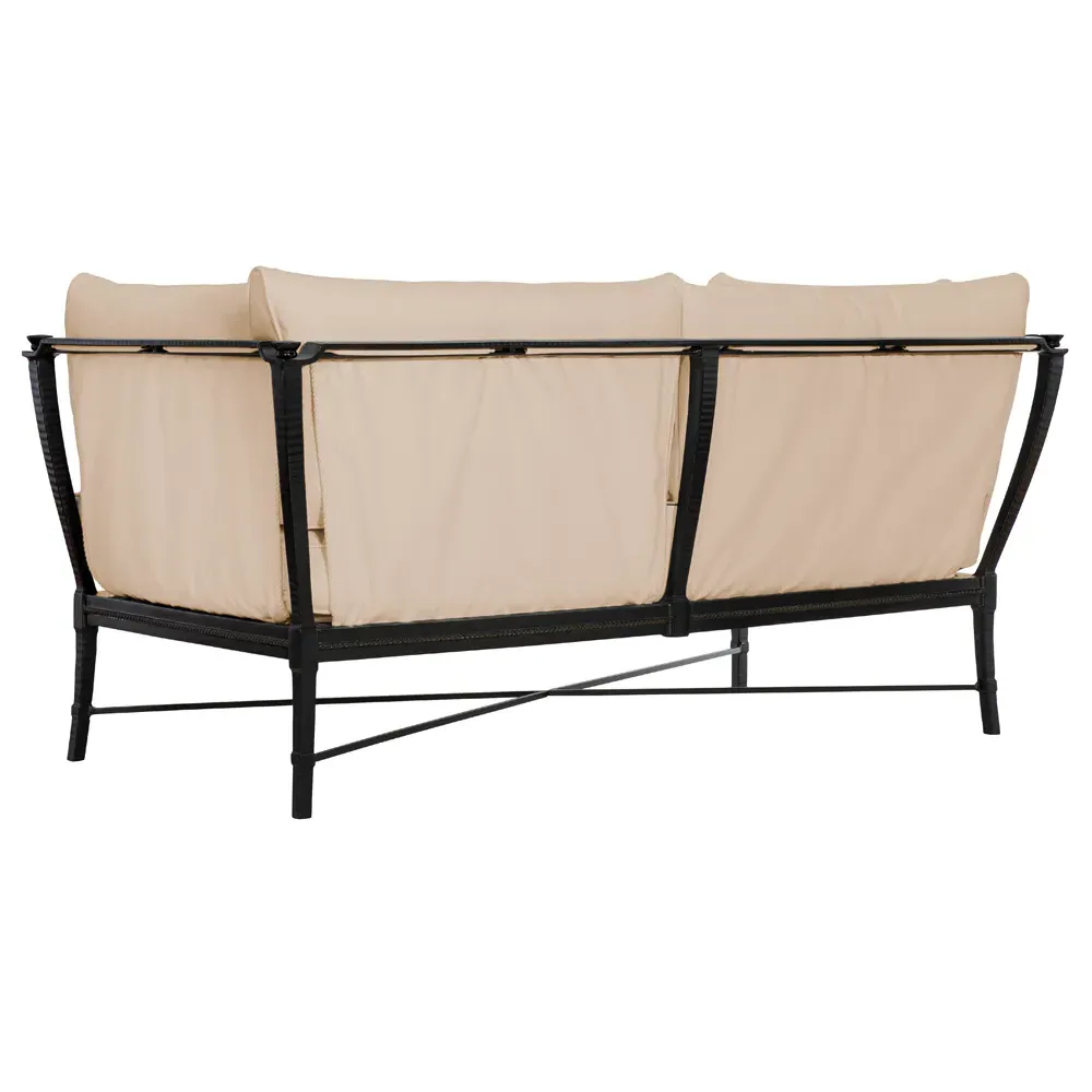 Andalusia Outdoor Loveseat - Beige, Aluminum