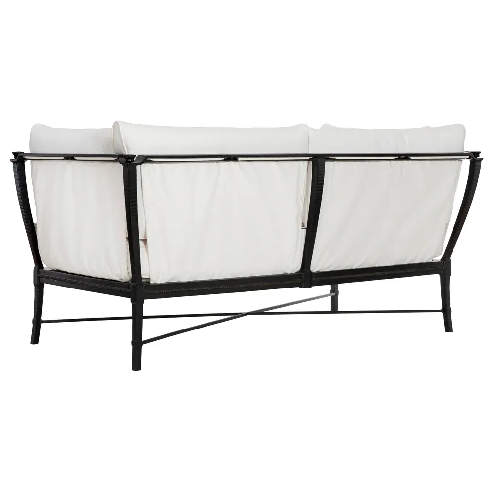 Andalusia Outdoor Loveseat - White, Aluminum