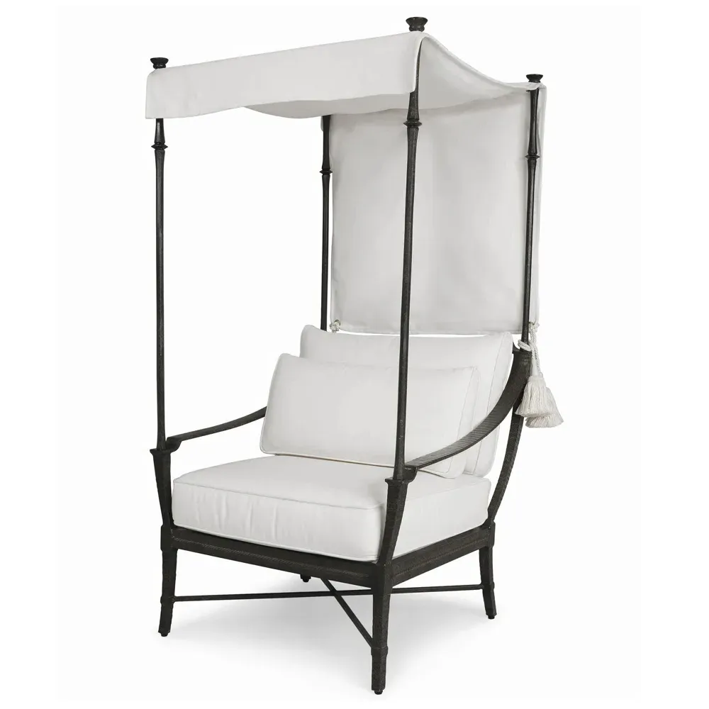 Andalusia Outdoor Royal Chair - White, Aluminum