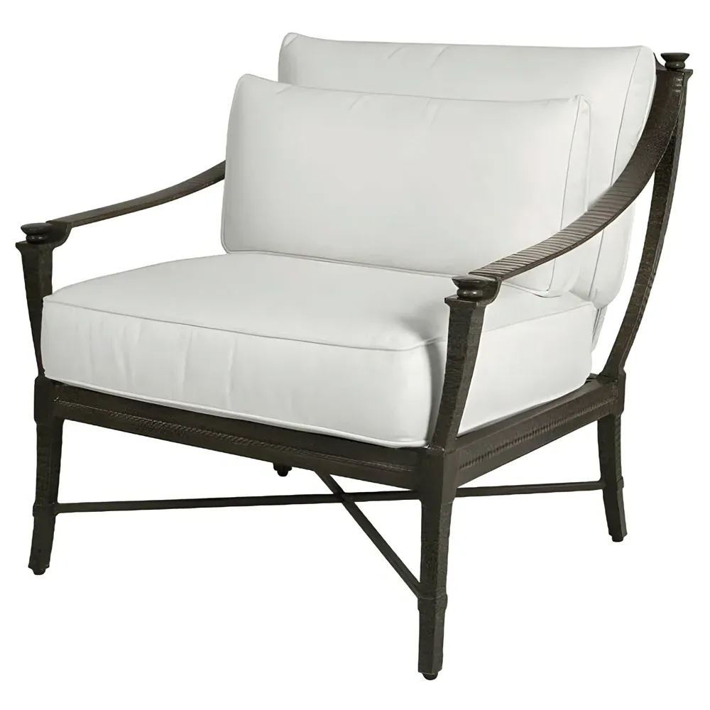 Andalusia Outdoor Royal Chair - White, Aluminum