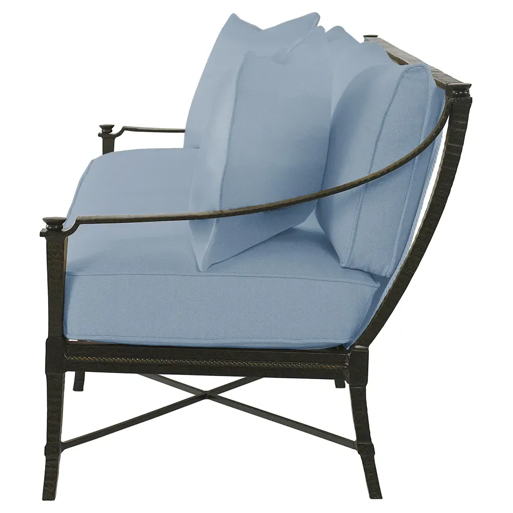 Andalusia Outdoor Sofa - Blue, Aluminum
