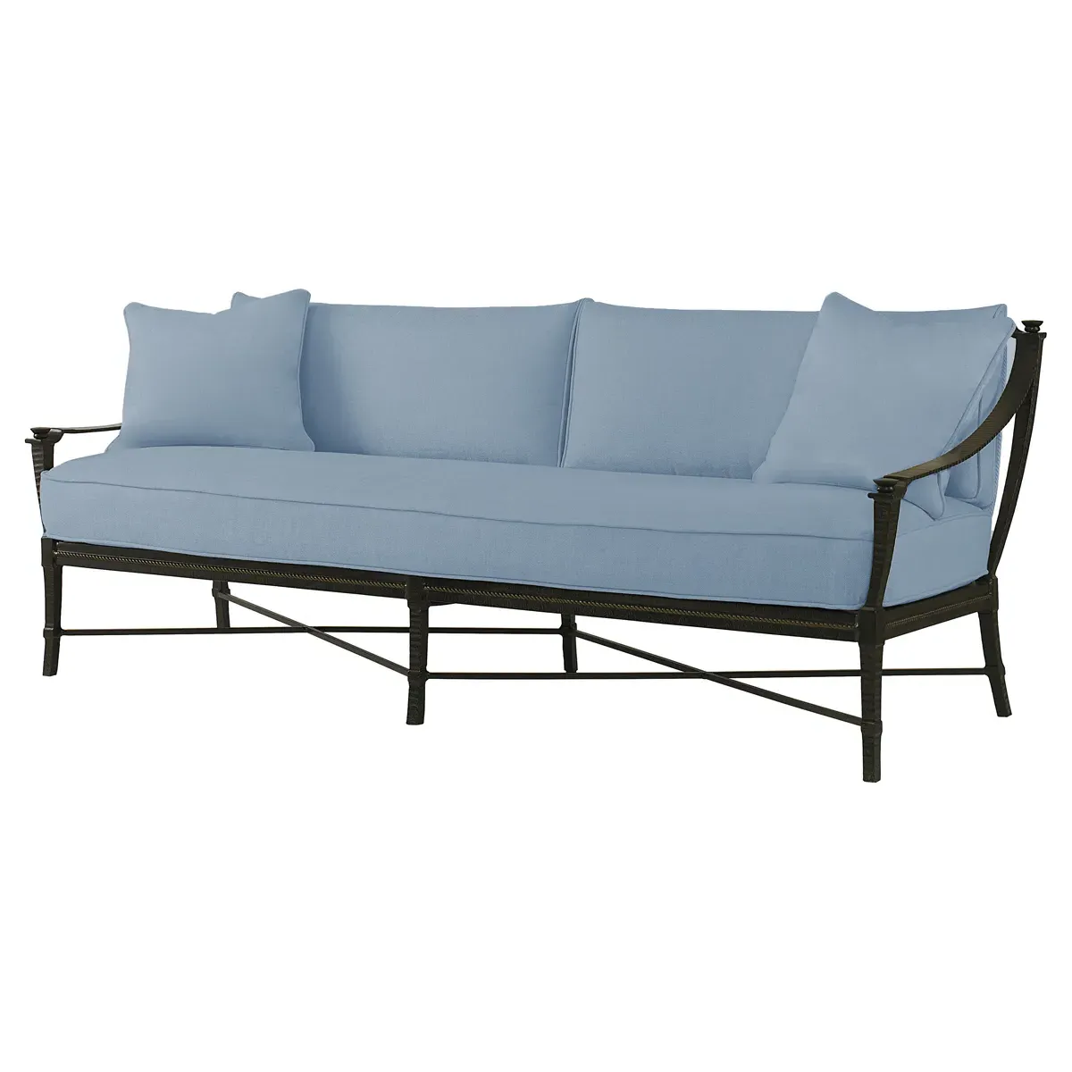 Andalusia Outdoor Sofa - Blue, Aluminum