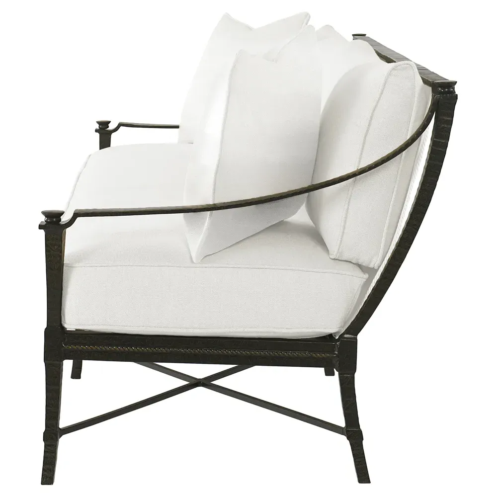 Andalusia Outdoor Sofa - White, Aluminum