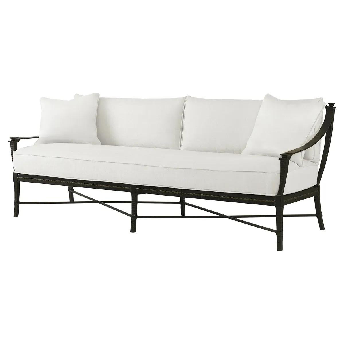 Andalusia Outdoor Sofa - White, Aluminum