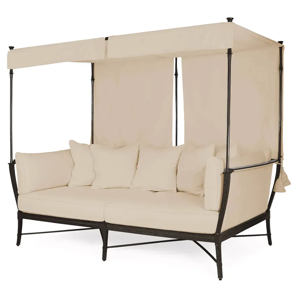 Andalusia Royal Daybed Canopy - Beige, Aluminum