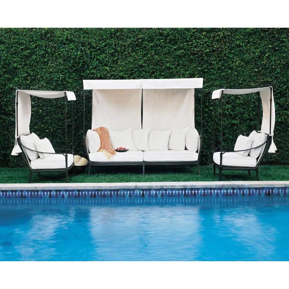 Andalusia Royal Daybed - White, Aluminum