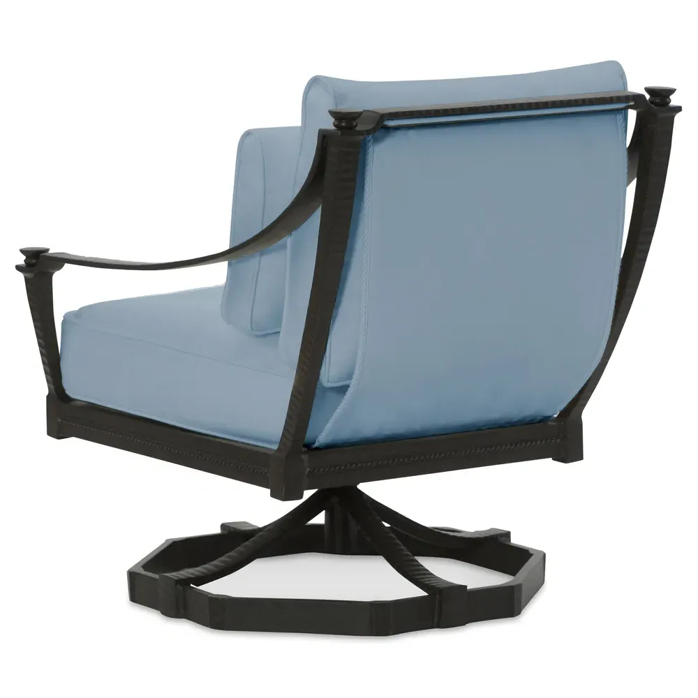 Andalusia Swivel Rocker Chair - Blue, Aluminum