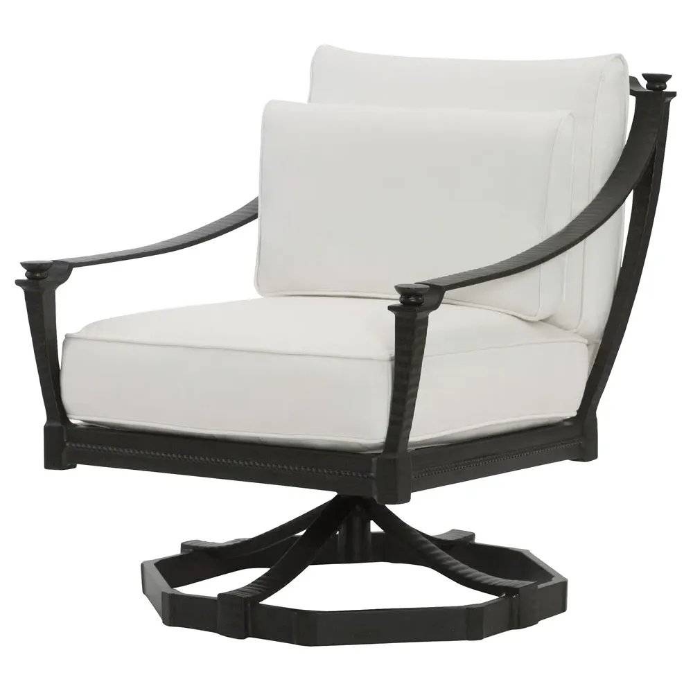 Andalusia Swivel Rocker Chair - White, Aluminum
